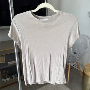 Splendid Light Beige Short Sleeve Tee